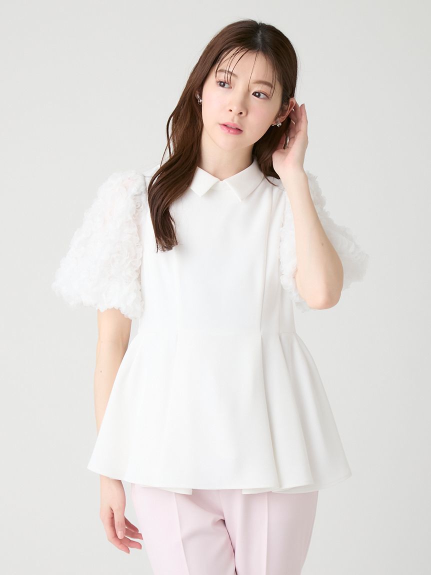 CELFORD「襟付きデザインスリーブブラウス」|シャツ・ブラウス|