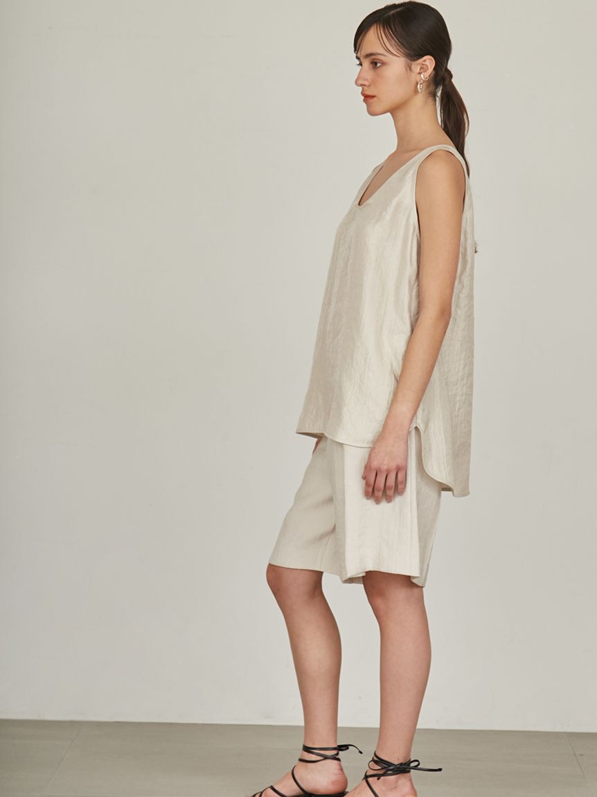 styling/「【セットアップ対応】バックサテンショートパンツ」|チノ|