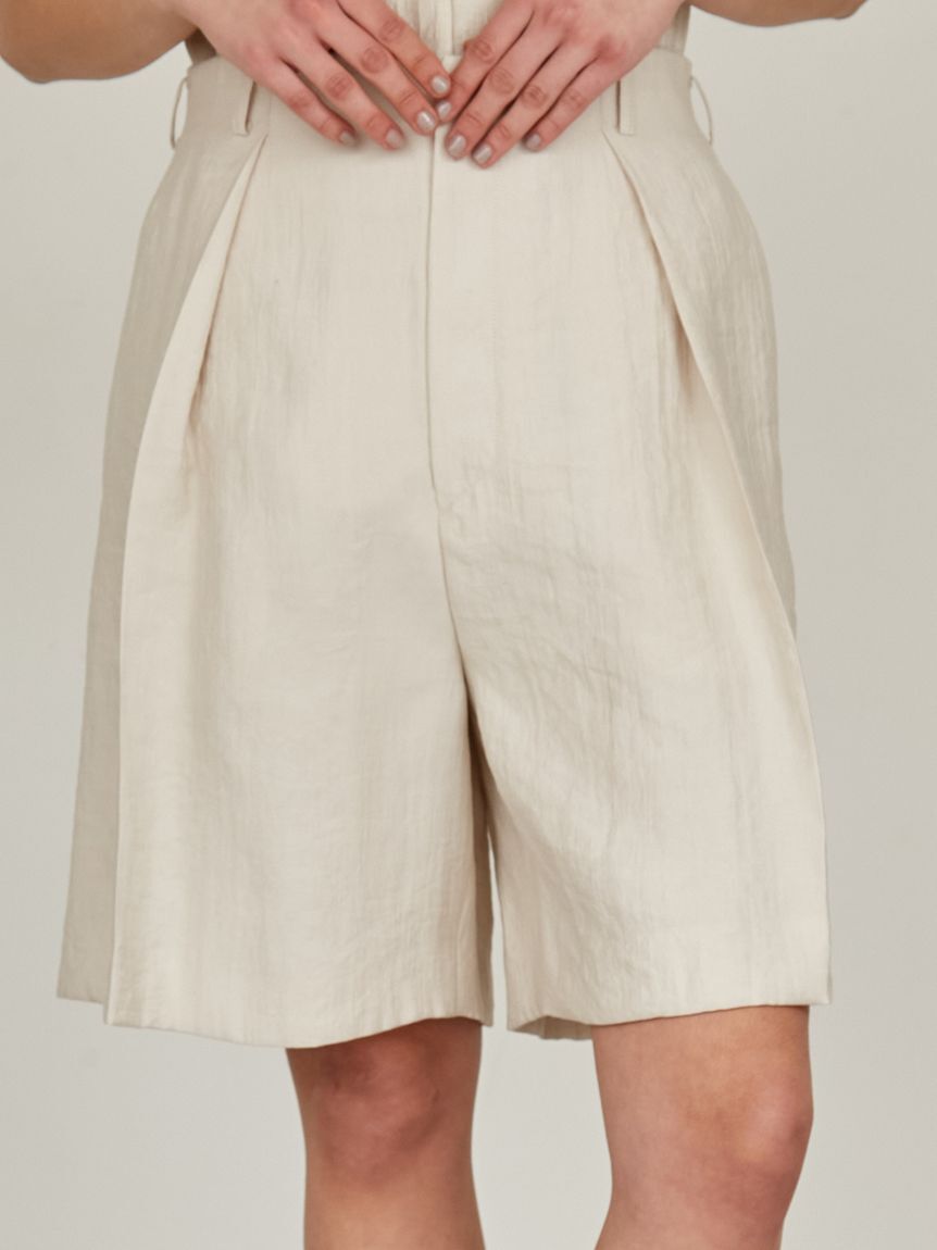 styling/「【セットアップ対応】バックサテンショートパンツ」|チノ|