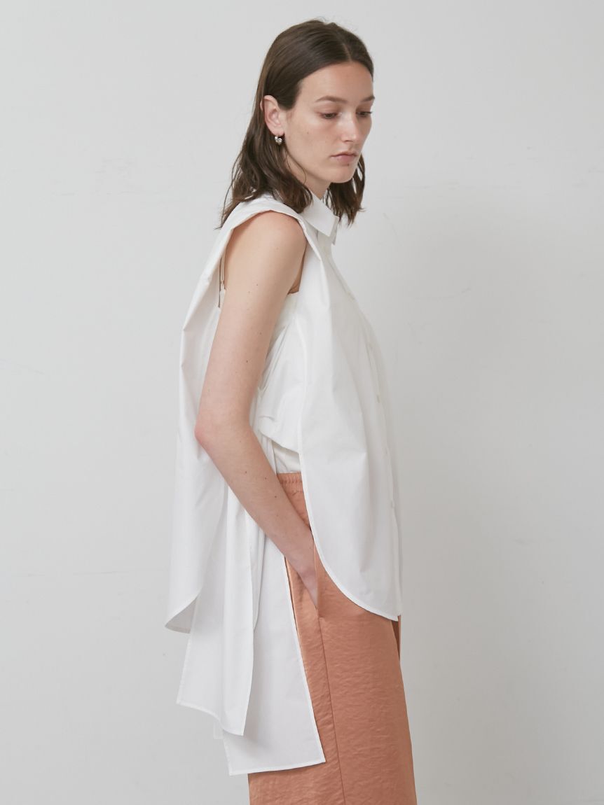 styling/「サイドリボンノースリーブシャツ」|シャツ・ブラウス|