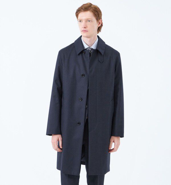 MACKINTOSH PHILOSOPHY「CANONICO(カノニコ)千鳥2レイヤー WELLINGTON（ウェリントン）」|ステンカラーコート|ネイビー