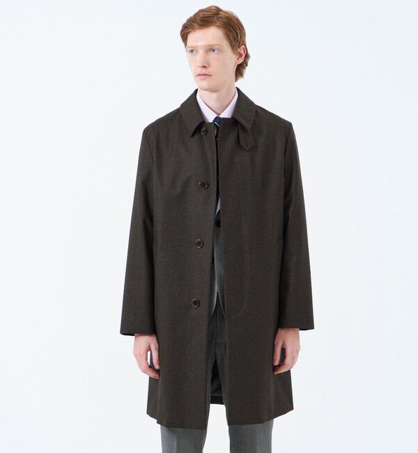 MACKINTOSH PHILOSOPHY「CANONICO(カノニコ)千鳥2レイヤー WELLINGTON（ウェリントン）」|ステンカラーコート|ダークブラウン