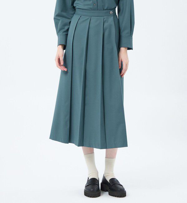 MACKINTOSH PHILOSOPHY「ウールトロタックプリーツスカート」|スカート|ブルー