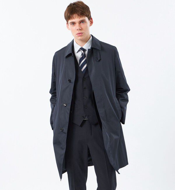 MACKINTOSH PHILOSOPHY「中空トラスナイロン WELLINGTON（ウェリントン）」|ステンカラーコート|ネイビー