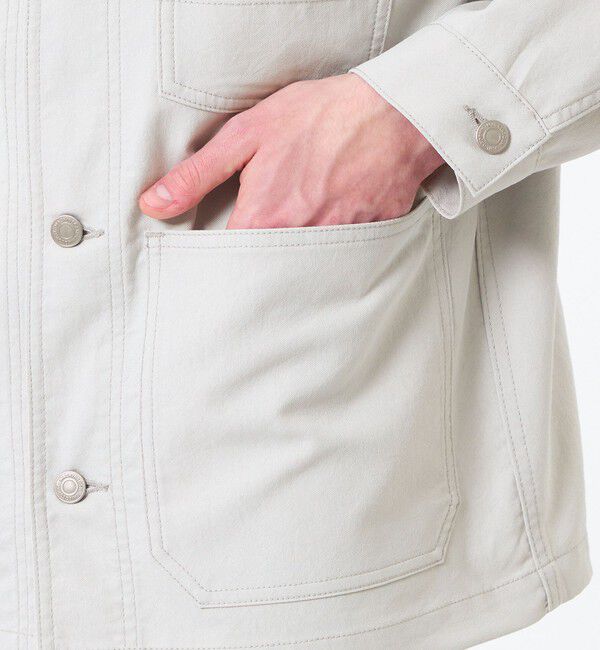 MACKINTOSH PHILOSOPHY「【WEEKENDER】 ノーカラーカバーオール ドライオックス/デニム」|ブルゾン・スタジャン|