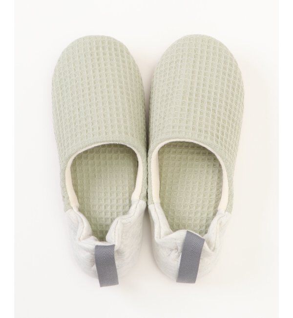 TOKYO DESIGN CHANNEL「YORI ワッフルかかとリボンバブーシュ L」|ルームシューズ|