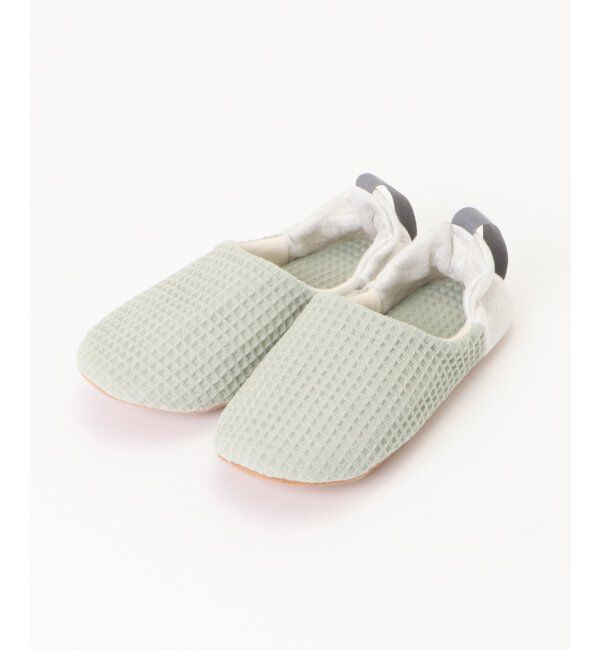 TOKYO DESIGN CHANNEL「YORI ワッフルかかとリボンバブーシュ L」|ルームシューズ|