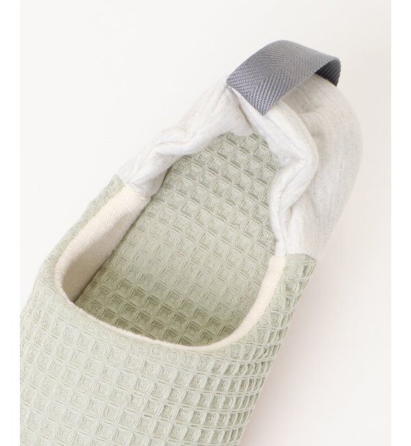 TOKYO DESIGN CHANNEL「YORI ワッフルかかとリボンバブーシュ L」|ルームシューズ|