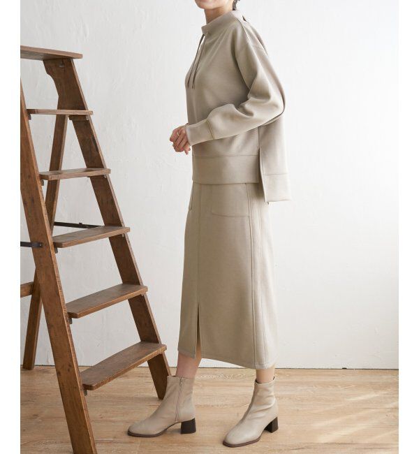 ikka「ダンボールニットスピンドルプルオーバー」|パーカー|