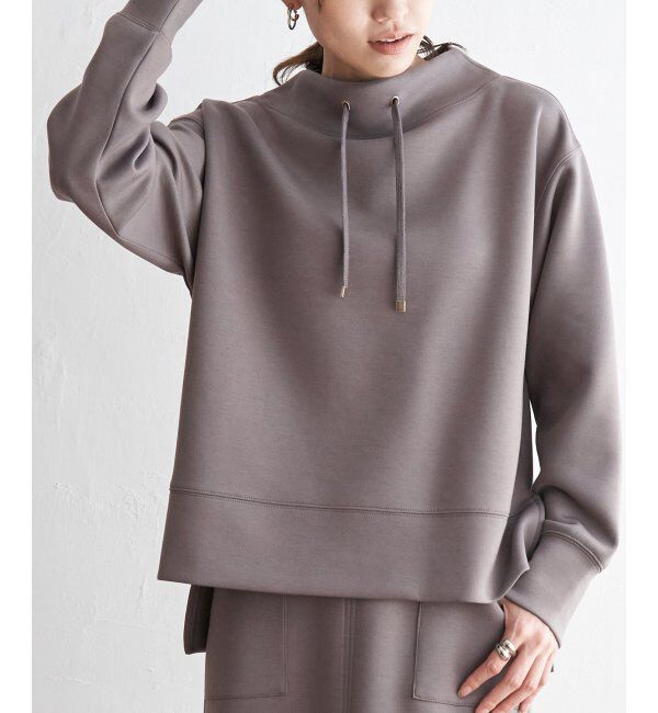 ikka「ダンボールニットスピンドルプルオーバー」|パーカー|コーヒー