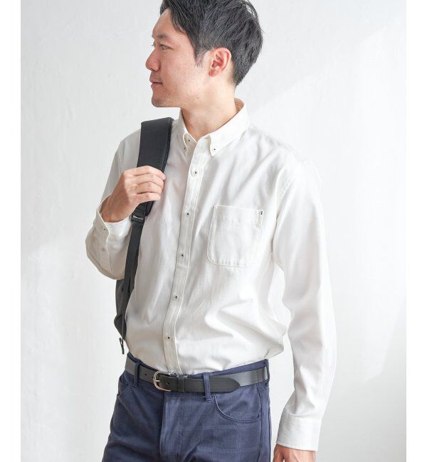 ikka「【吸水速乾】イージーケアオックスボタンダウンシャツ」|シャツ・ブラウス|ホワイト