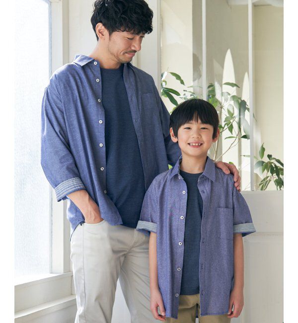 ikka「【雑誌MonoMax5月号掲載】【吸水速乾】7分袖イージーケアリネン無地シャツ」|シャツ・ブラウス|