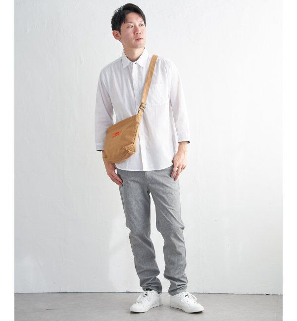 ikka「【雑誌MonoMax5月号掲載】【吸水速乾】7分袖イージーケアリネン無地シャツ」|シャツ・ブラウス|