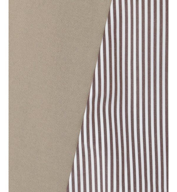 ikka「異素材切り替えサイドリボンワンピース」|ワンピース|