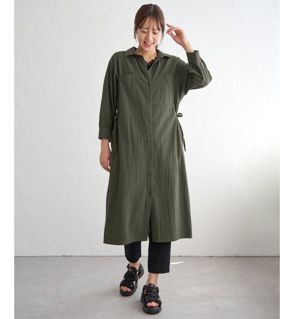ikka「コットンスキッパーシャツワンピース」|その他|