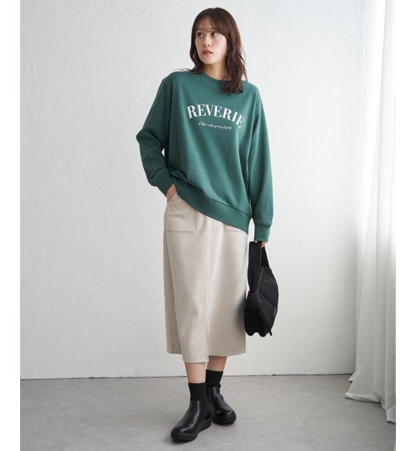 ikka「裏毛ロゴフォトスウェット」|パーカー|