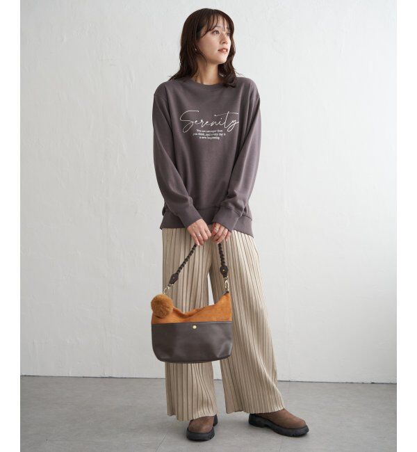 ikka「裏毛ロゴフォトスウェット」|パーカー|