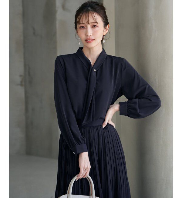 IKKA LOUNGE「ボータイデザインブラウス」|シャツ・ブラウス|