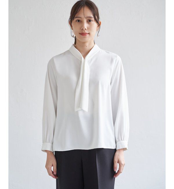 IKKA LOUNGE「ボータイデザインブラウス」|シャツ・ブラウス|