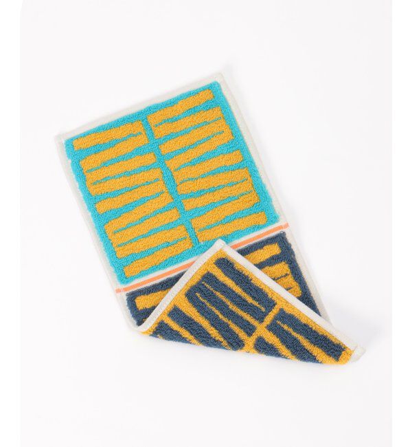 Lbc with Life「Otta オッタ ジグザグライン 2つ折りタオルハンカチ」|タオル|グリーン