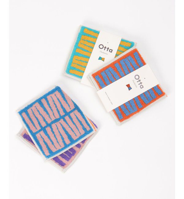 Lbc with Life「Otta オッタ ジグザグライン 2つ折りタオルハンカチ」|タオル|