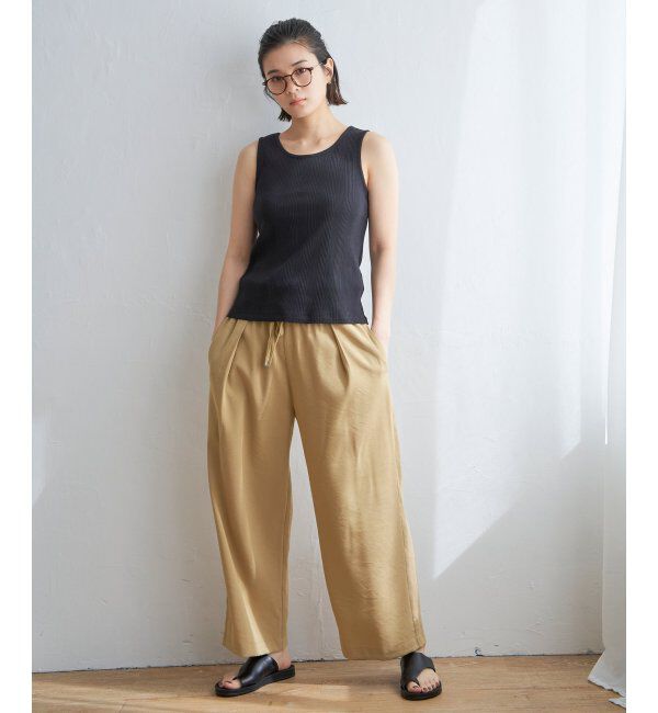 Lbc with Life「コットンUSAランダムテレコタンクトップ」|キャミソール|