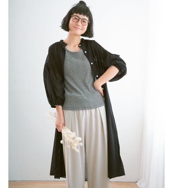 Lbc with Life「コットンUSAランダムテレコタンクトップ」|キャミソール|