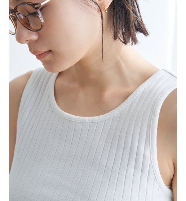 Lbc with Life「コットンUSA針抜きタンクトップ」|キャミソール|