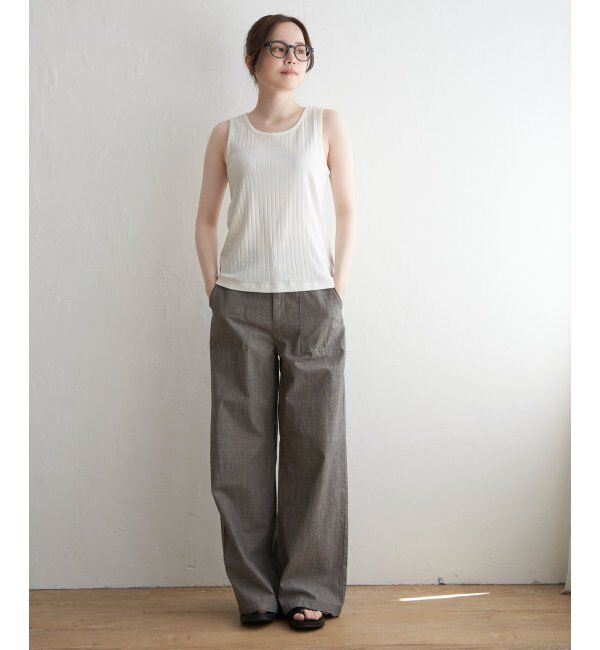 Lbc with Life「コットンUSA針抜きタンクトップ」|キャミソール|