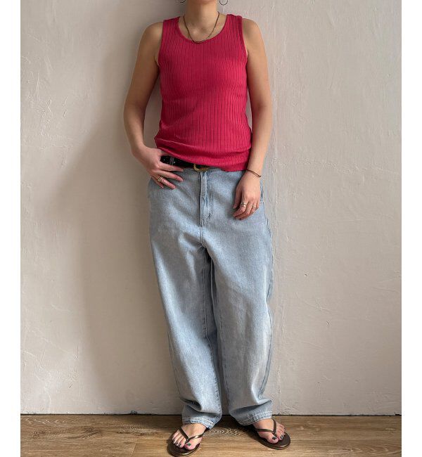 Lbc with Life「コットンUSA針抜きタンクトップ 25」|キャミソール|