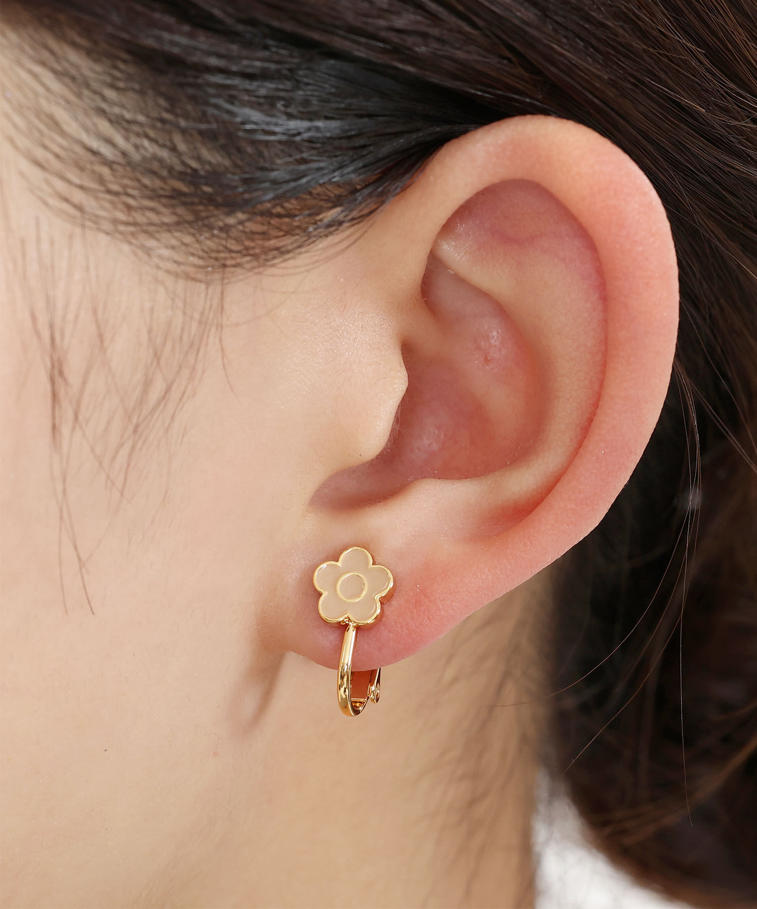 MARY QUANT「ミニデイジーエポ イヤリング」|イヤリング|ピンク