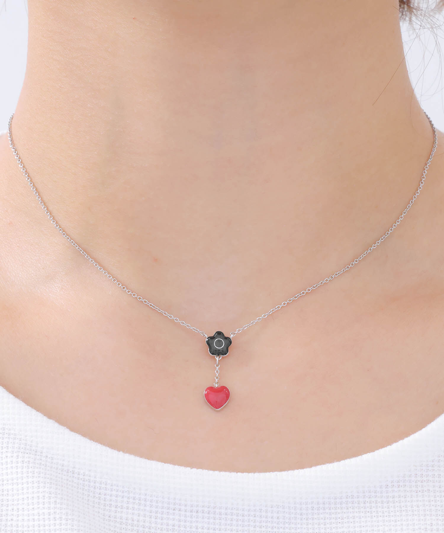 MARY QUANT「ハートセット ネックレス」|ネックレス|ブラック