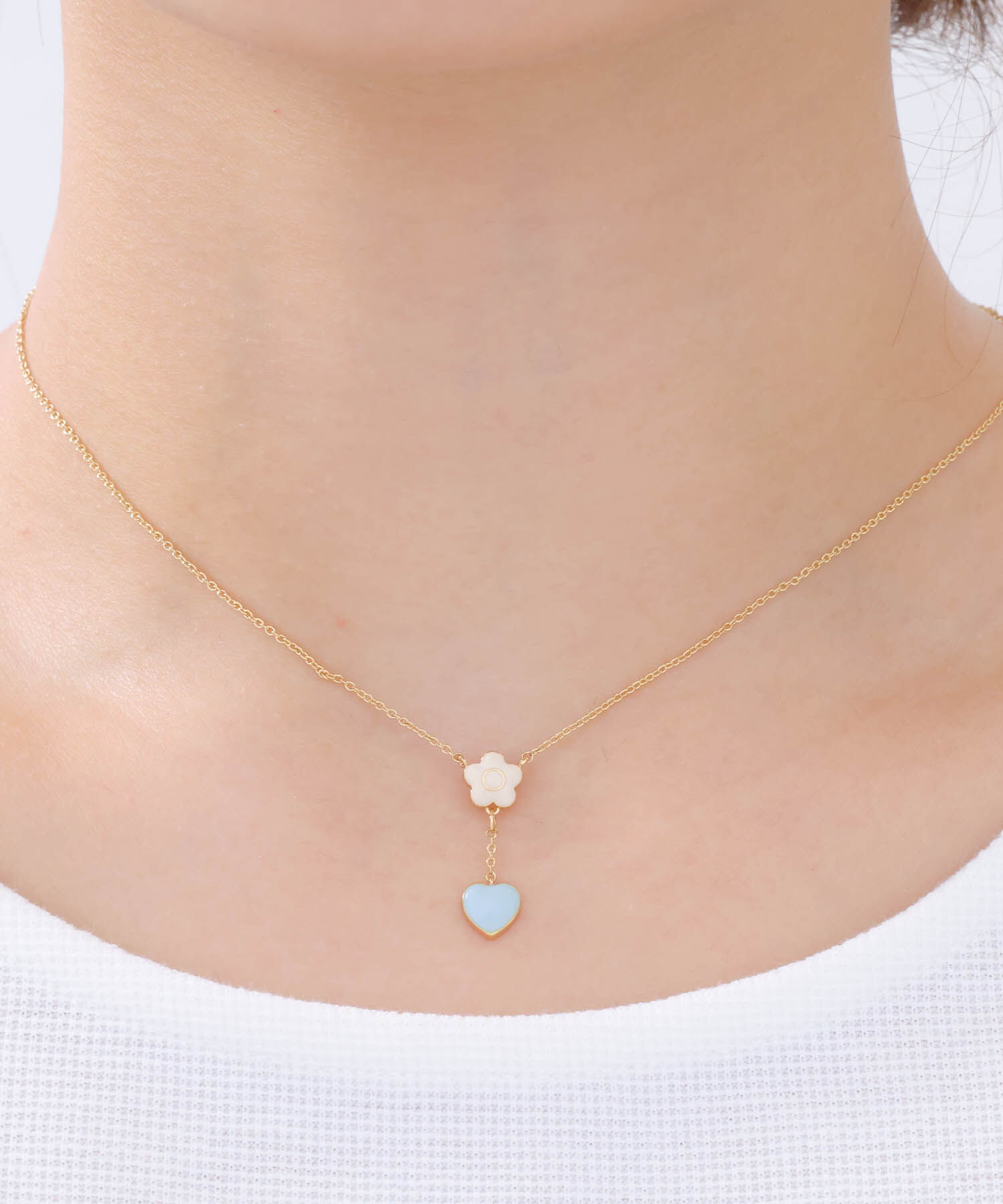 MARY QUANT「ハートセット ネックレス」|ネックレス|ホワイト