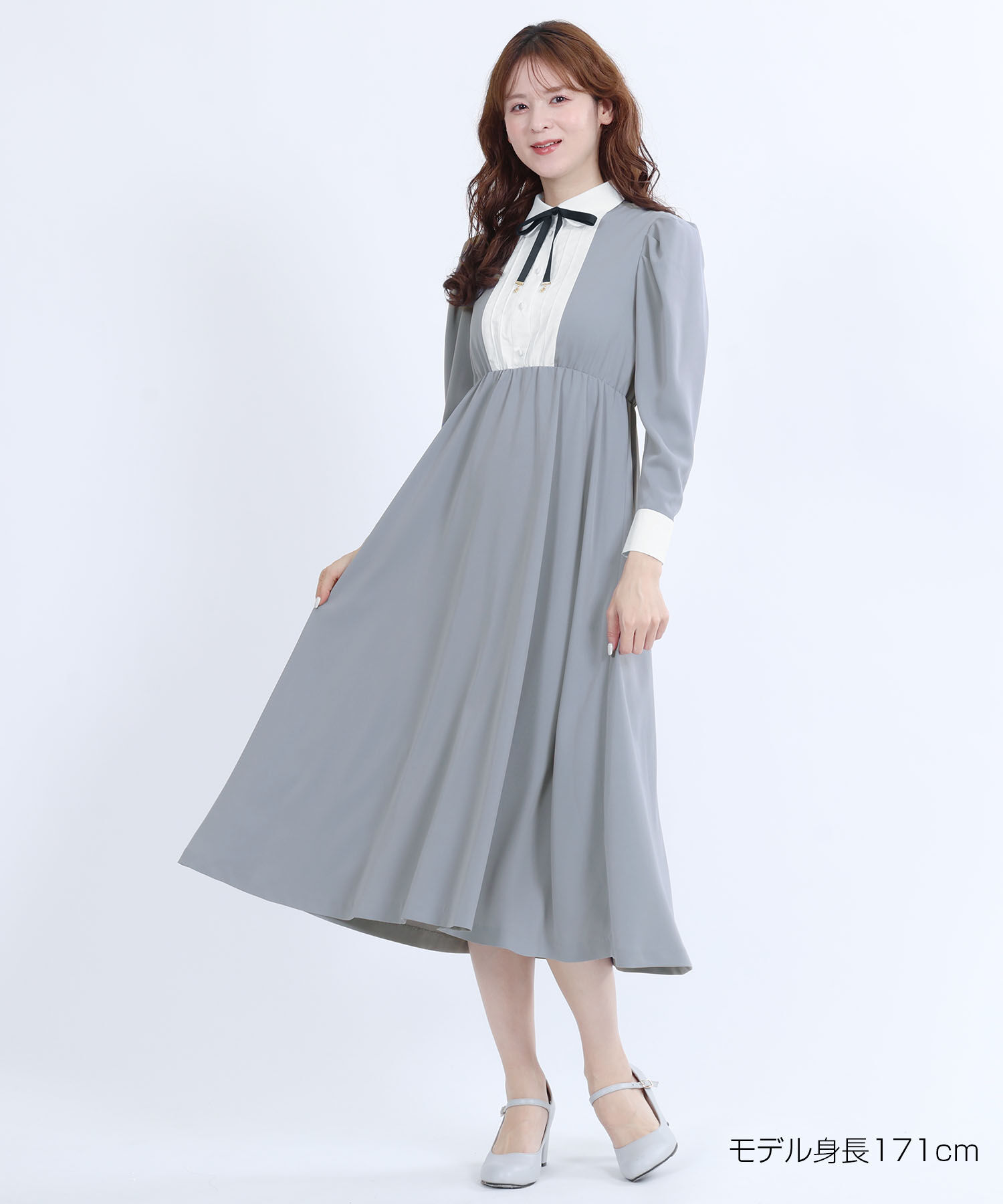 MARY QUANT「クラシカル ワンピース」|ワンピース|ブルーグレー