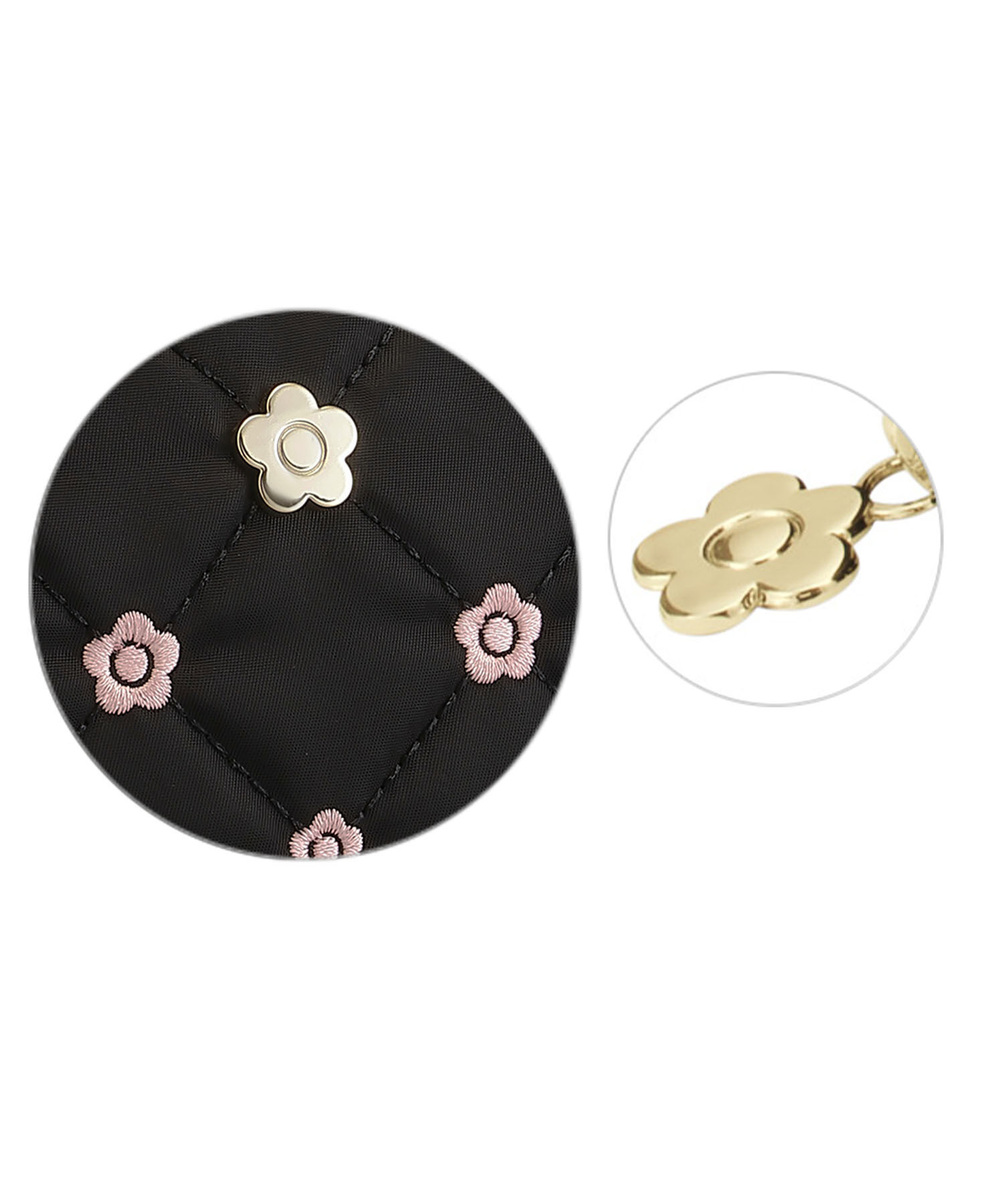 MARY QUANT「キルトデイジー刺繍 舟型ポーチ」|ポーチ|