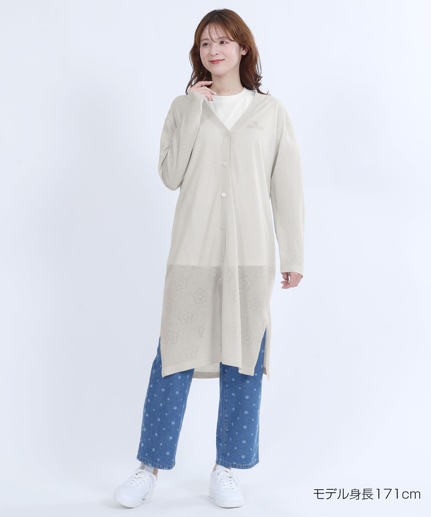 MARY QUANT「アイレットデイジーロング カーディガン」|カーディガン|