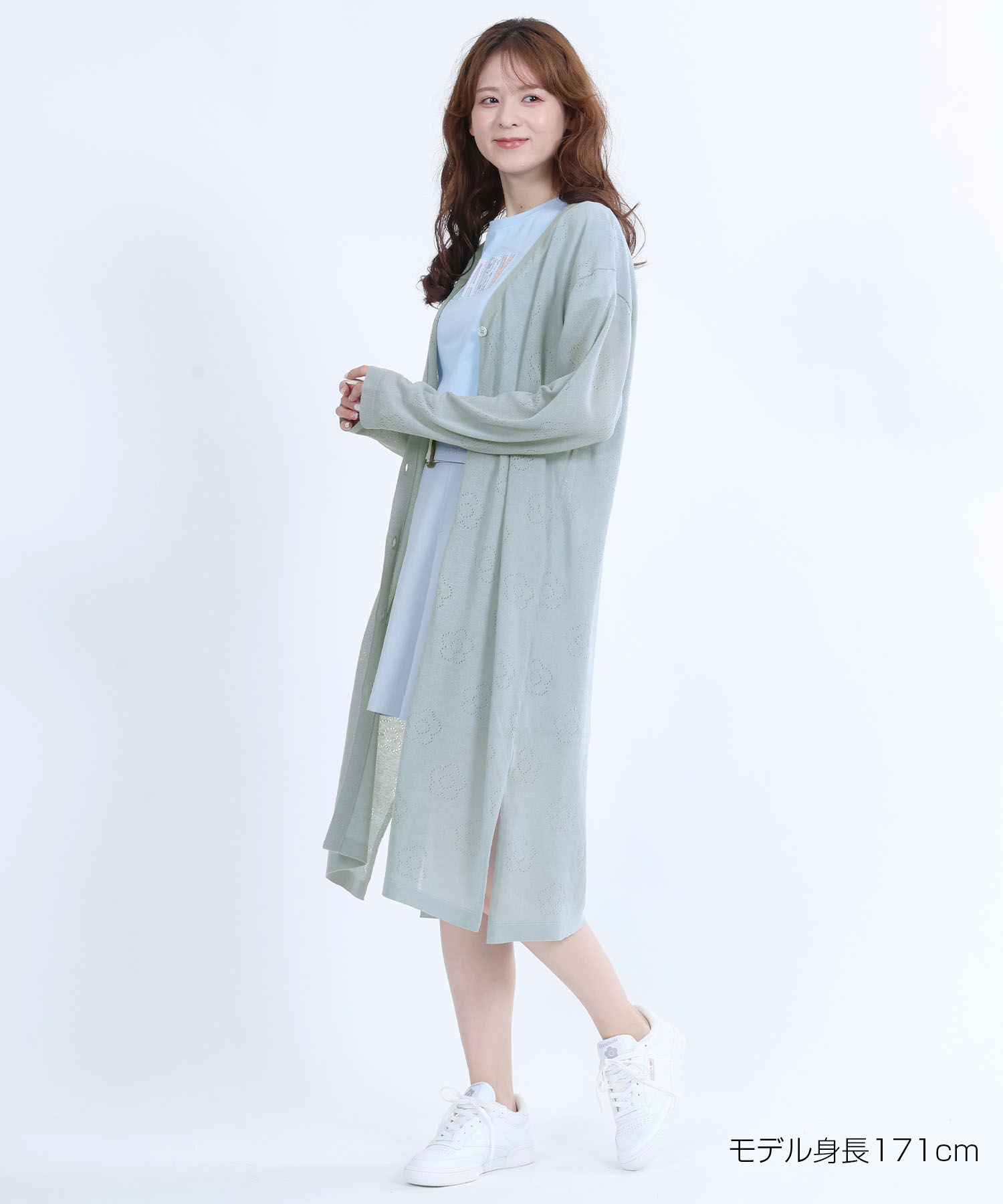 MARY QUANT「アイレットデイジーロング カーディガン」|カーディガン|