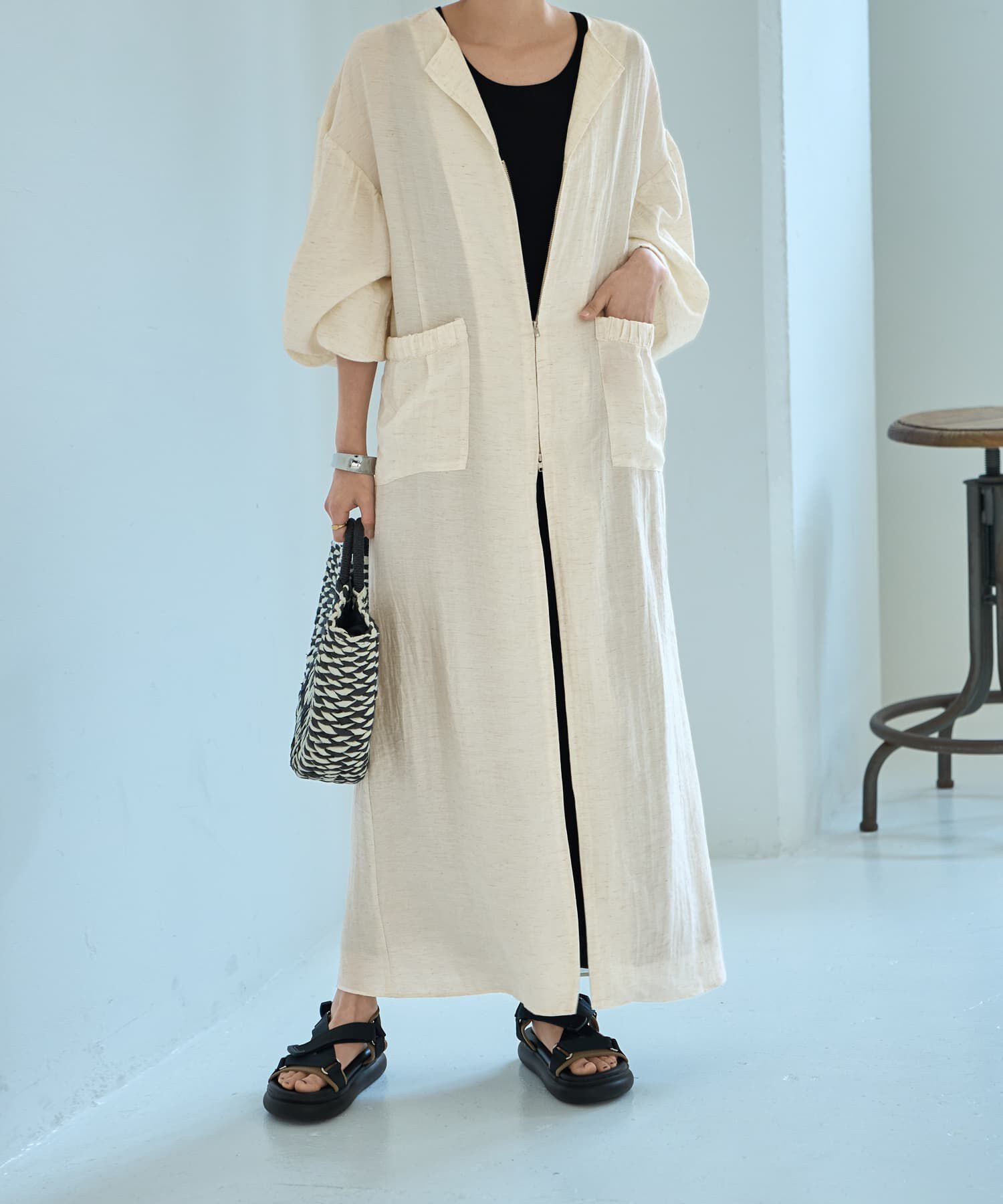 STYLE DELI「綿麻混紡◆羽織れるWファスナーワンピース」|ワンピース|