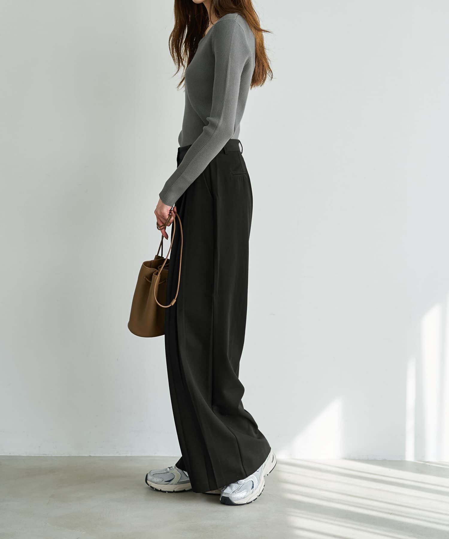 STYLE DELI「２タック幅広ブラックワイドパンツ」|その他|