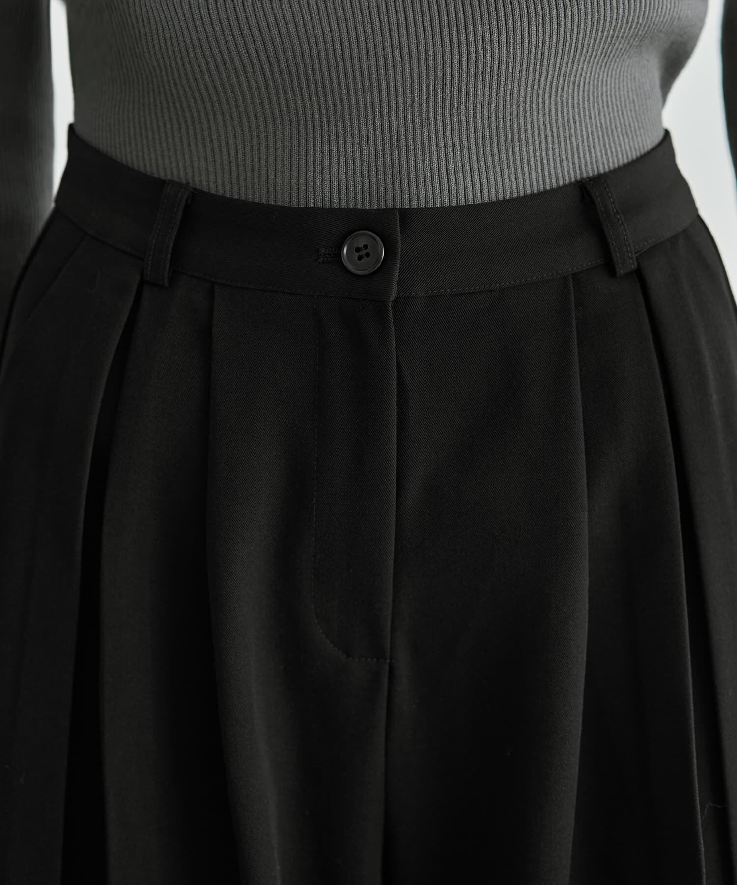 STYLE DELI「２タック幅広ブラックワイドパンツ」|その他|