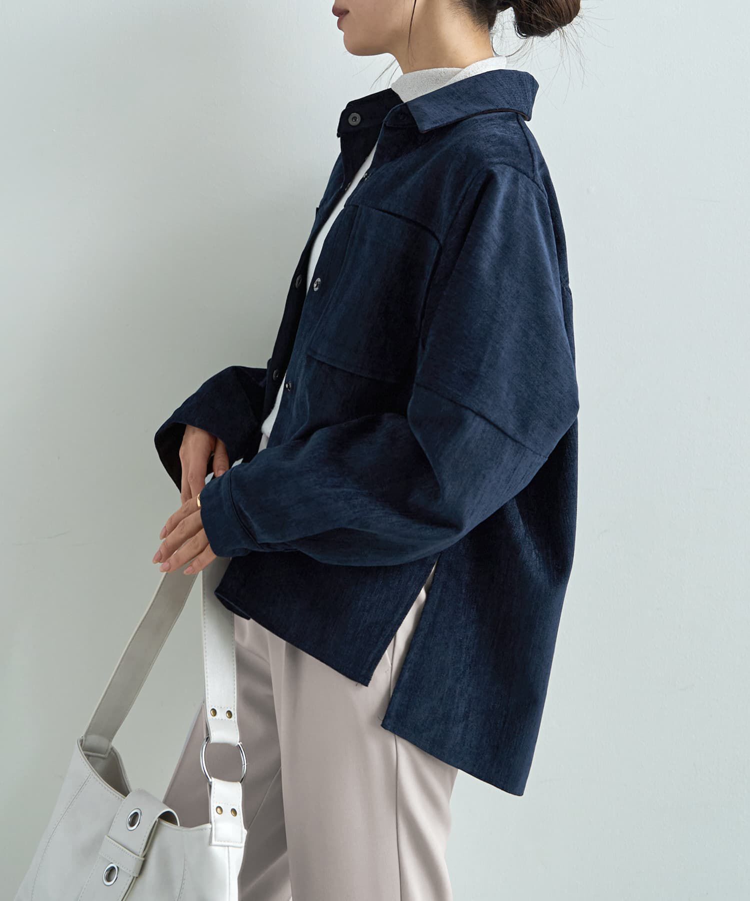 STYLE DELI「【LUXE】ベルベット調シャツ型ジャケット」|その他|