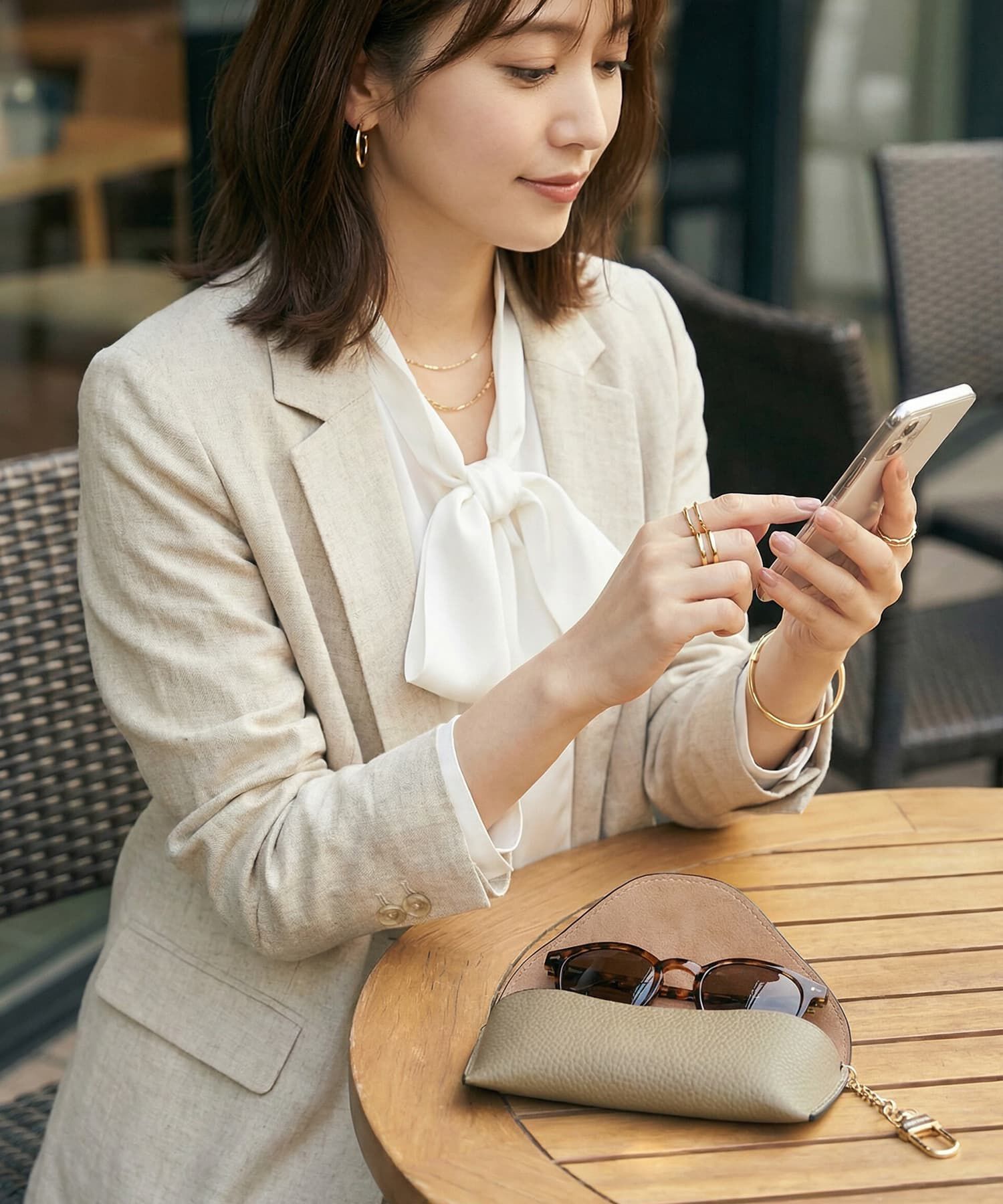 STYLE DELI「【DELI by】エンベロープフラップレザーサングラスケース」|サングラス|