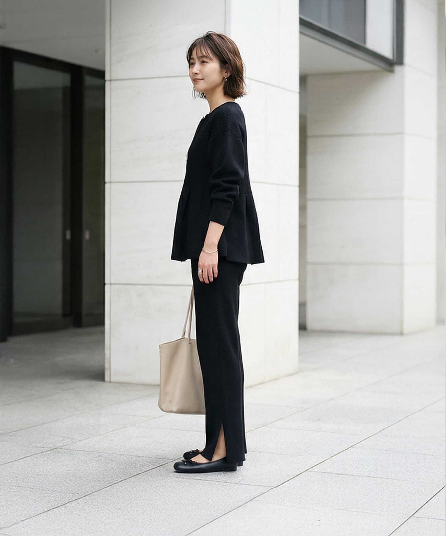 STYLE DELI「【LUXE】セット対応◆Wジップペプラムトップス」|ニット・セーター|