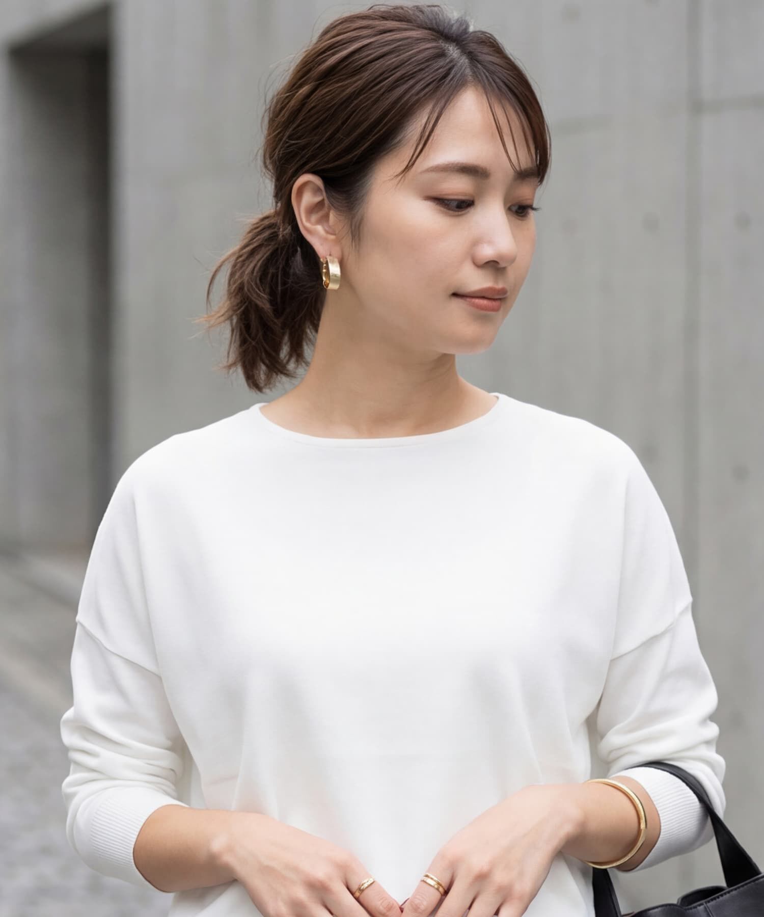 STYLE DELI「テクスチャー平打ちフープピアス」|ピアス|