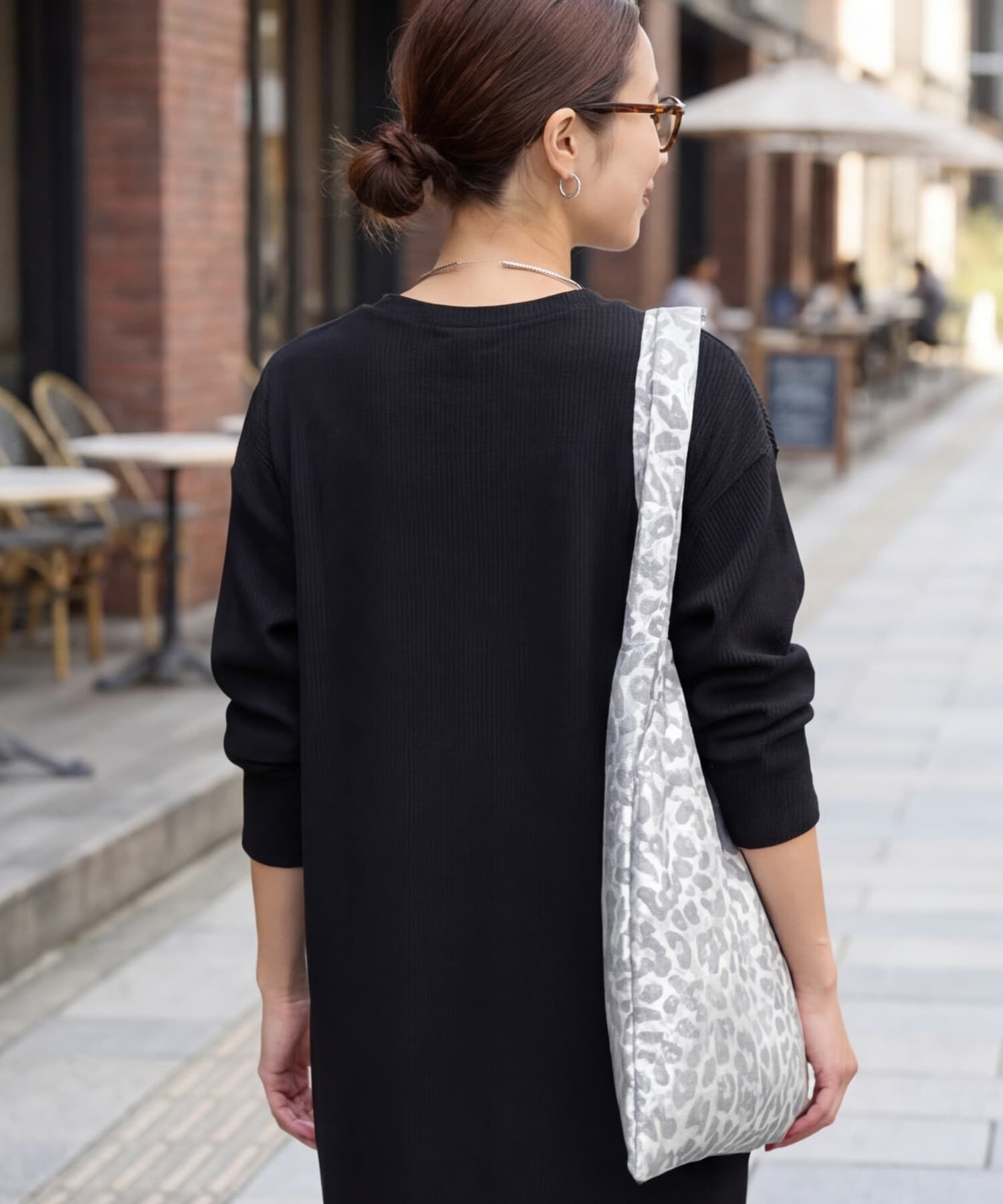  「リブ生地relaxストレートワンピース」|ワンピース|