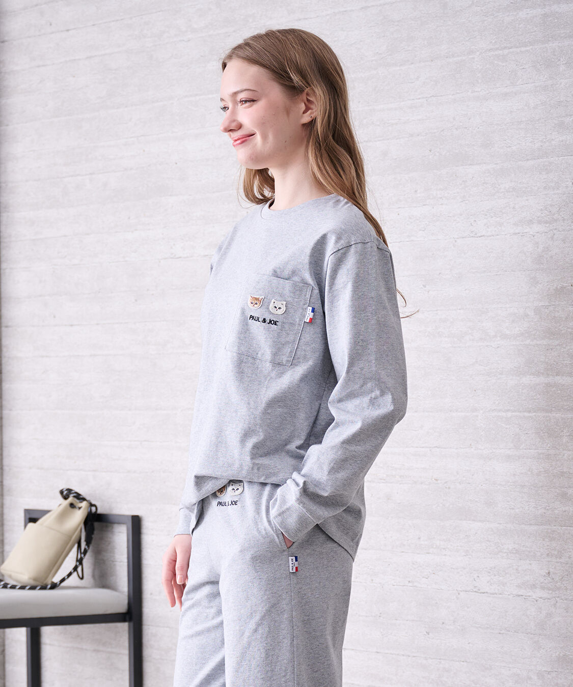 PAUL&JOE「ヌネット＆ジプシーワッペン　コットンロングTシャツ」|ルームウェア|