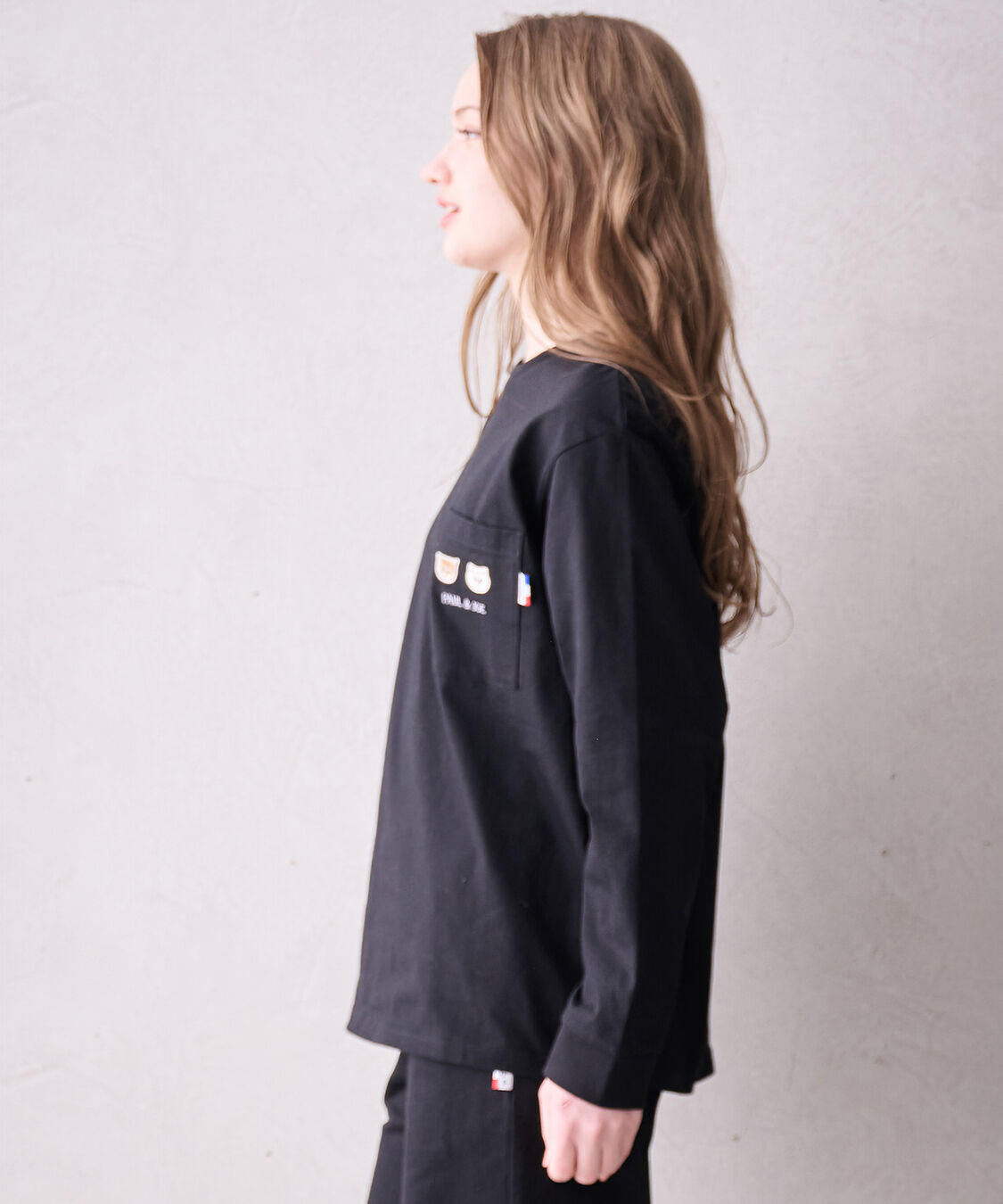 PAUL&JOE「ヌネット＆ジプシーワッペン　コットンロングTシャツ」|ルームウェア|