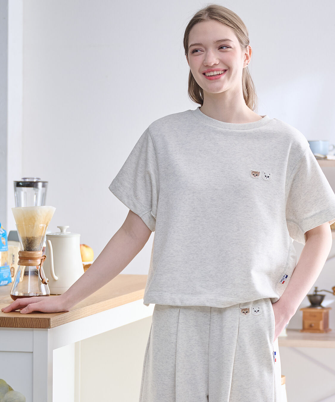 PAUL&JOE「ミニ裏毛プルオーバー」|ルームウェア|