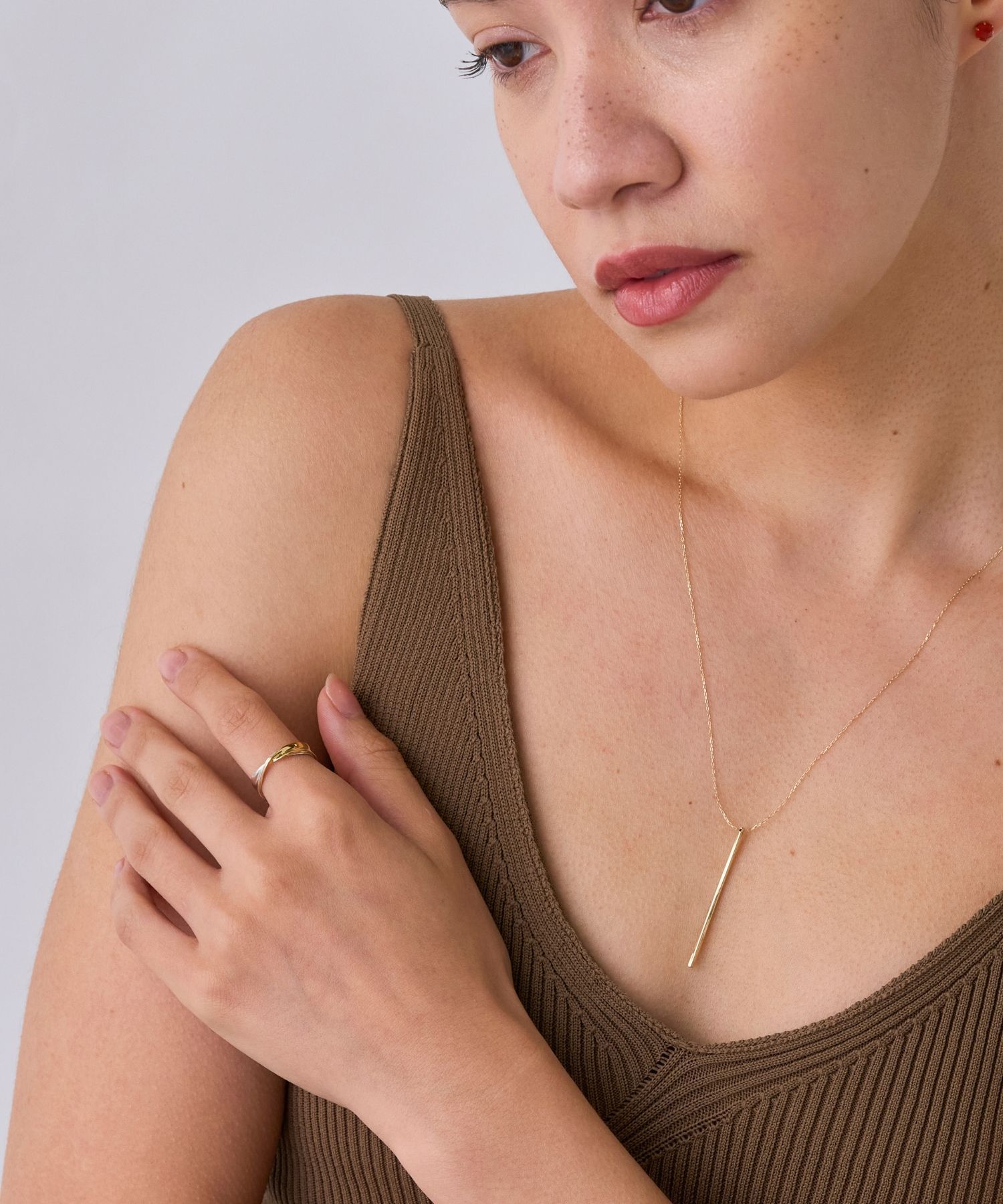 JUPITER「【SV925】リボンクロスリング/ペア/コンビカラー」|リング|