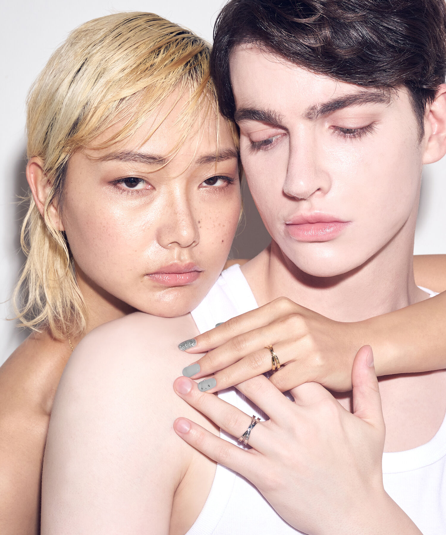  「【SV925】メッセージリング/ペア　ゴールド」|リング|